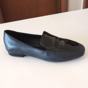 Donald J. Pliner Honey Black Patent Loafers